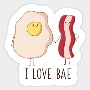 I Love Bae- Bacon and Eggs Sticker